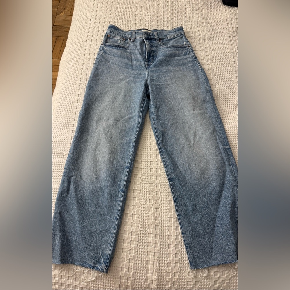 Madewell Sky Blue Straight Leg Jeans